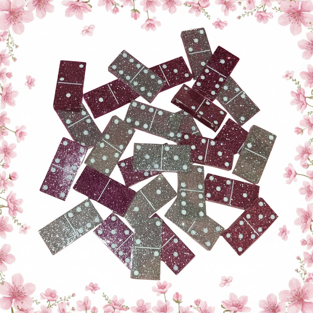 Dominos rose et argent