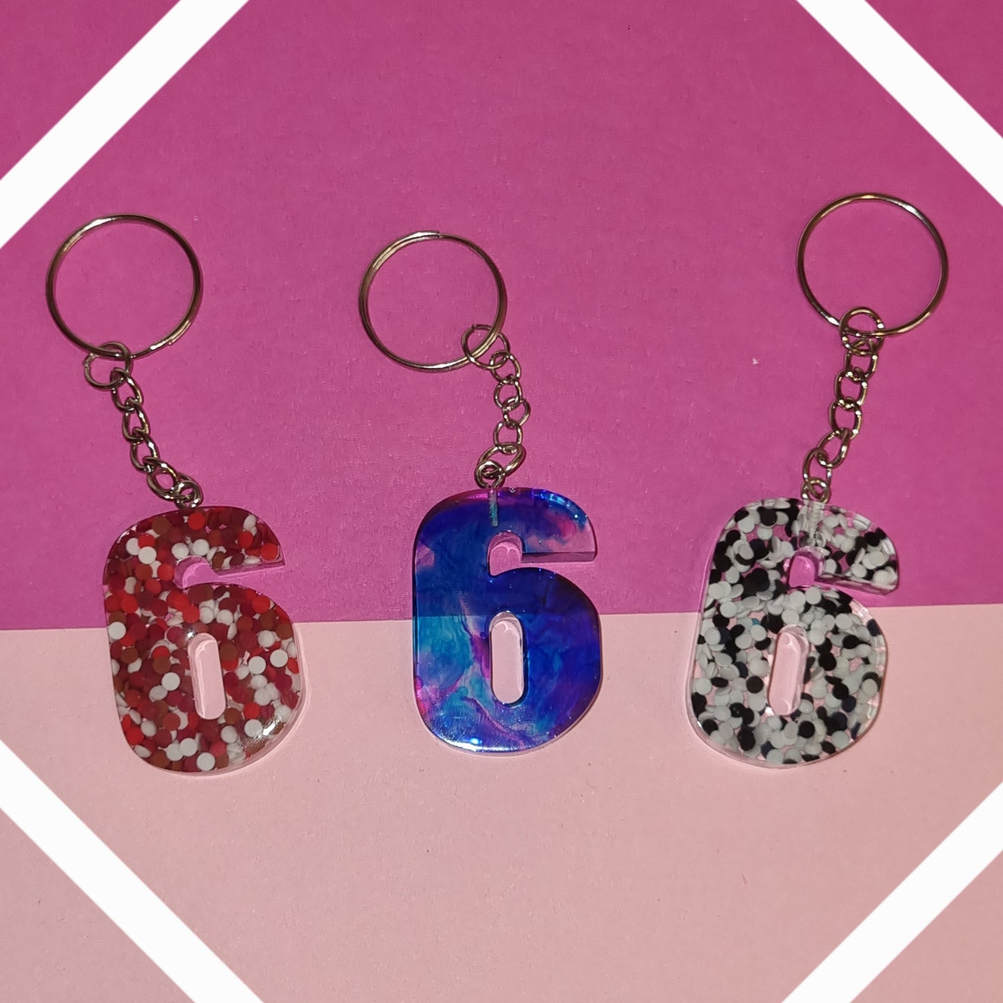 Porte clé chiffre 6
