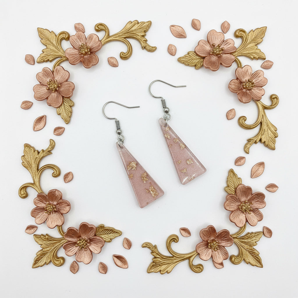 Boucle d’oreille Triangle long