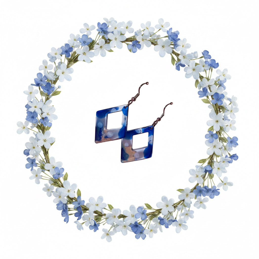 Boucle d’oreille Losange