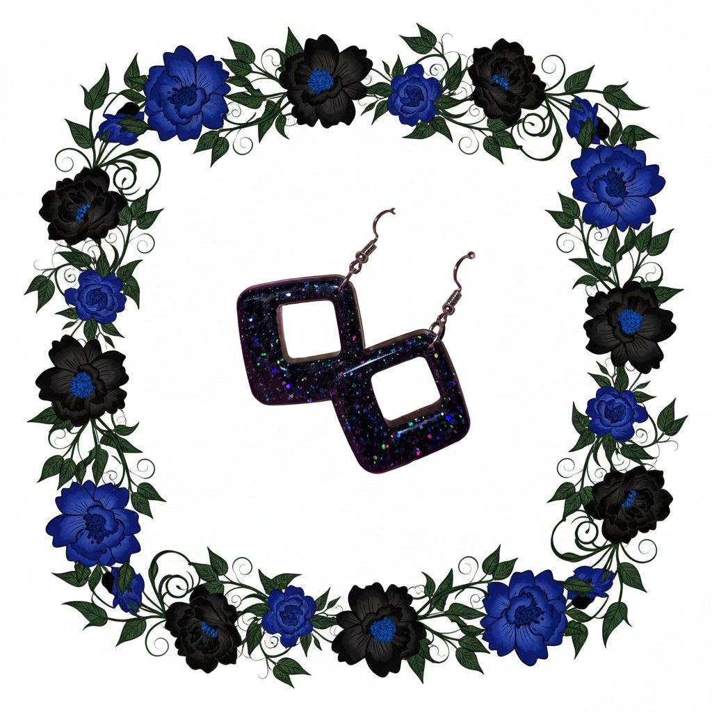 Boucle d’oreille Carré épais
