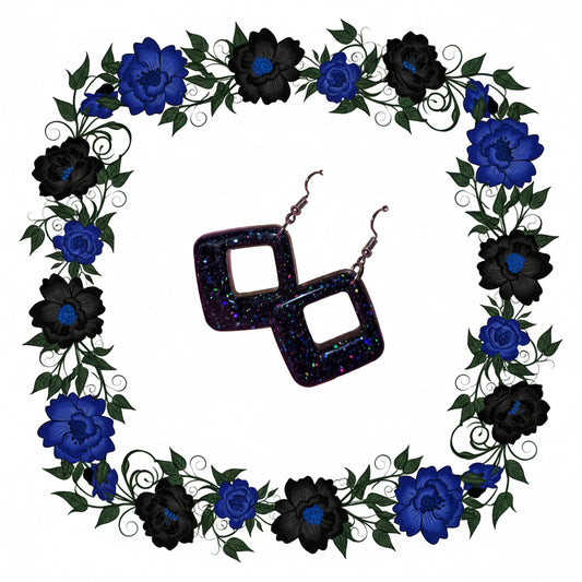 Boucle d’oreille Carré épais