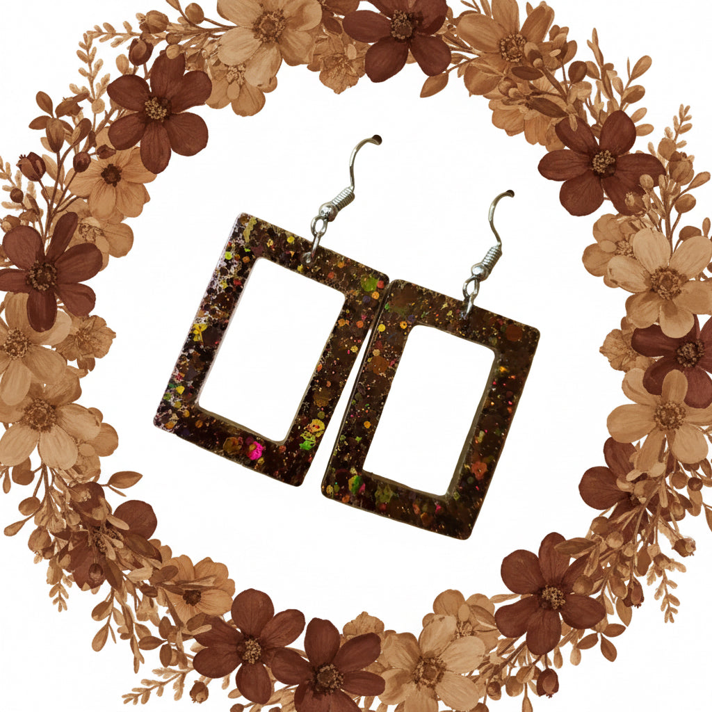 Boucle d’oreille Rectangle
