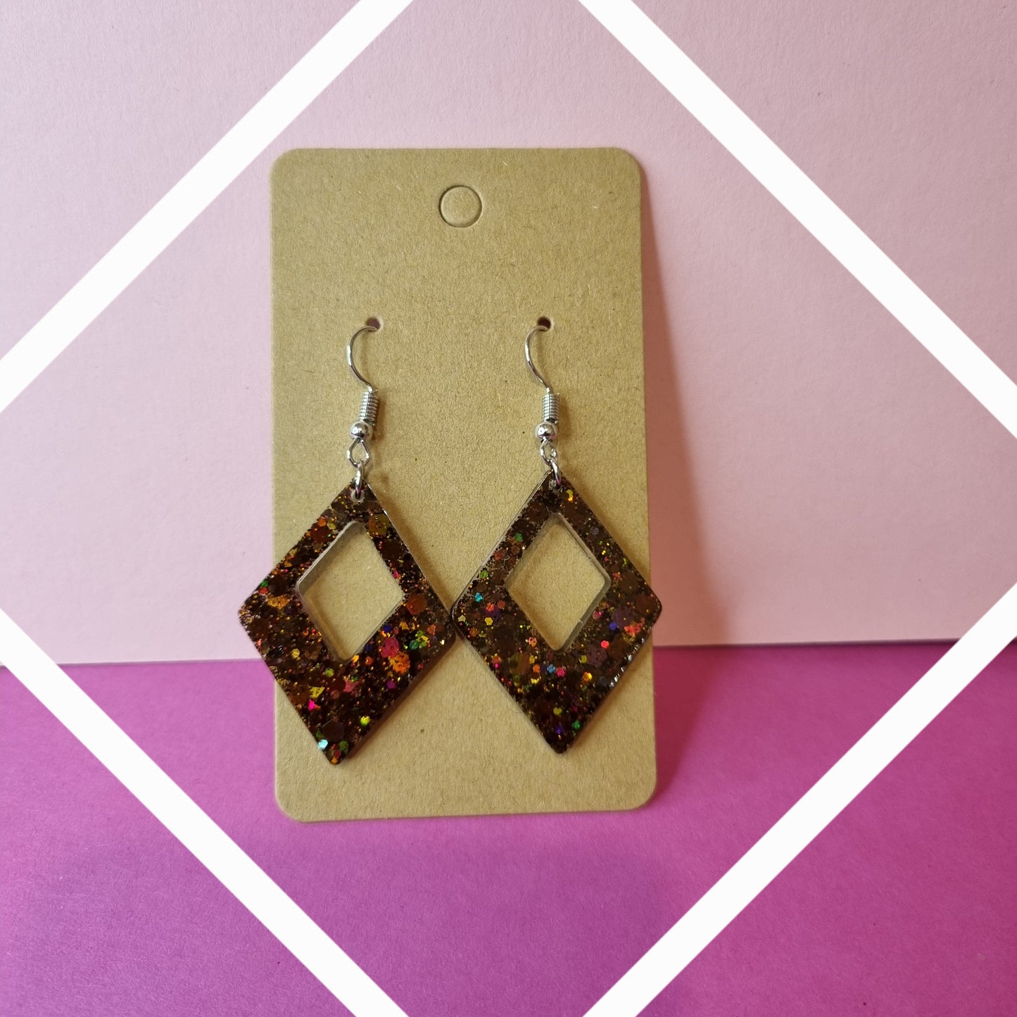 Boucle d’oreille Losange