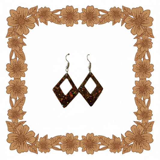 Boucle d’oreille Losange