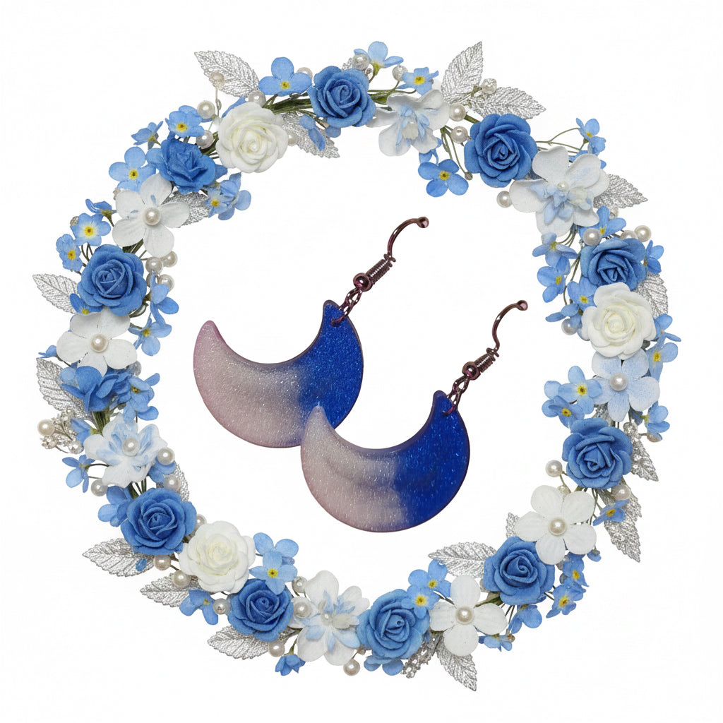 Boucle d’oreille Lune