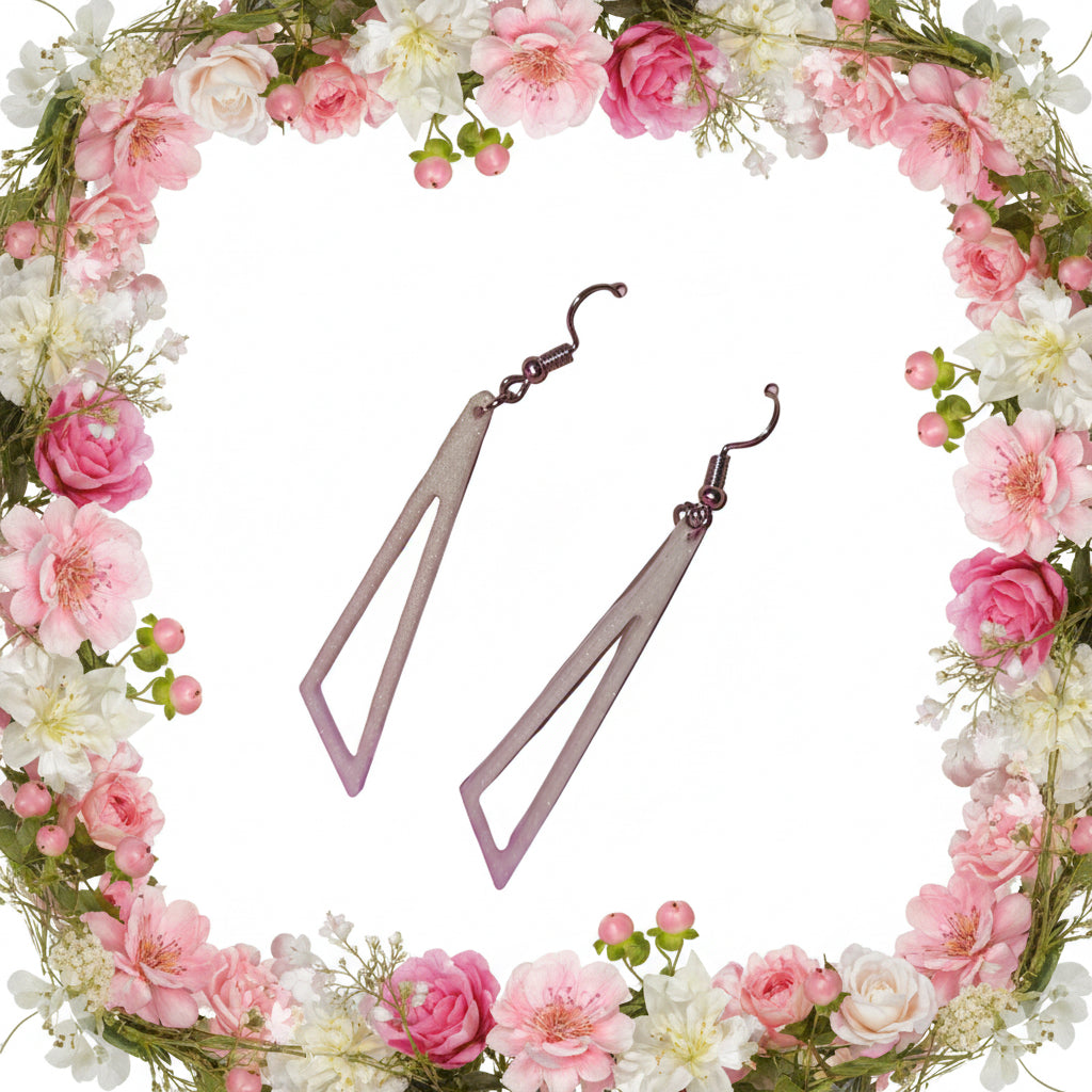 Boucle d’oreille Triangle très long