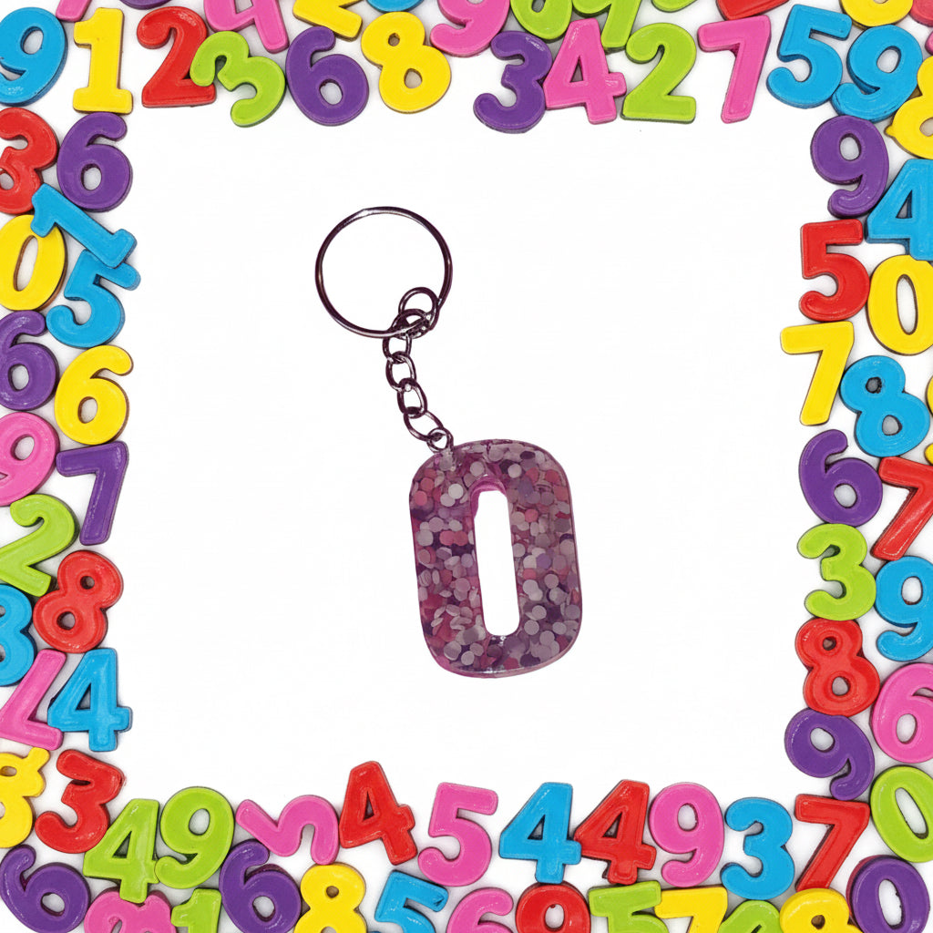 Porte clé chiffre 0