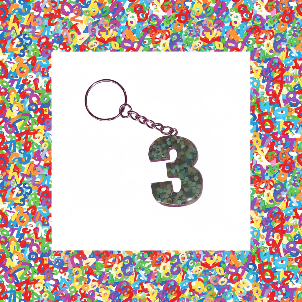 Porte clé chiffre 3