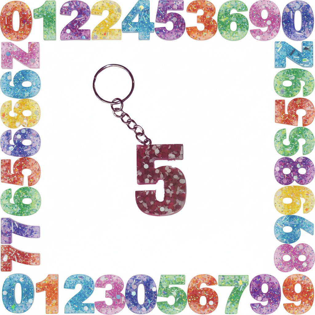 Porte clé chiffre 5