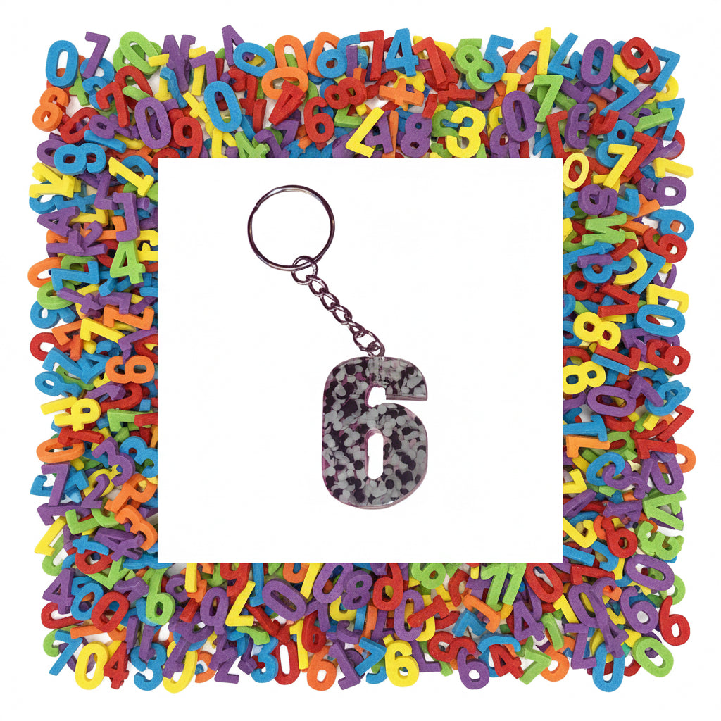 Porte clé chiffre 6