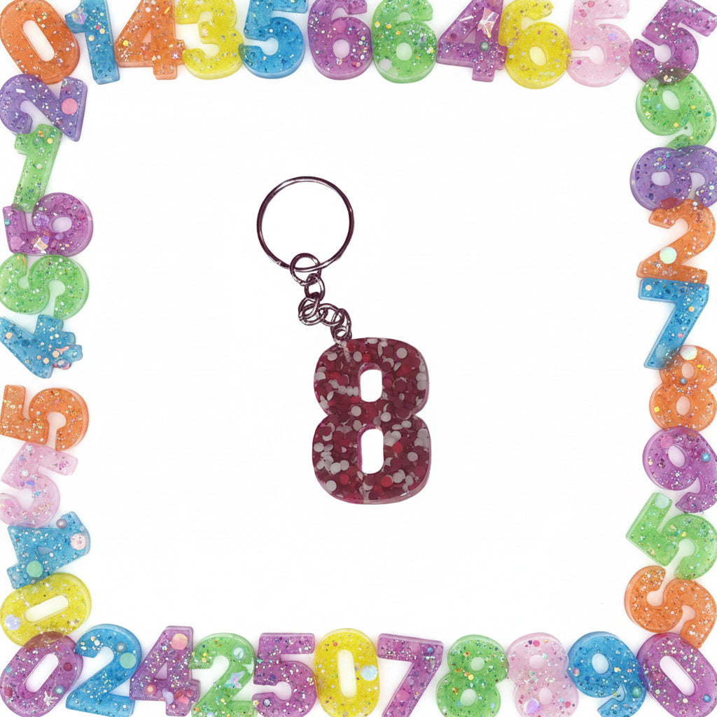 Porte clé chiffre 8