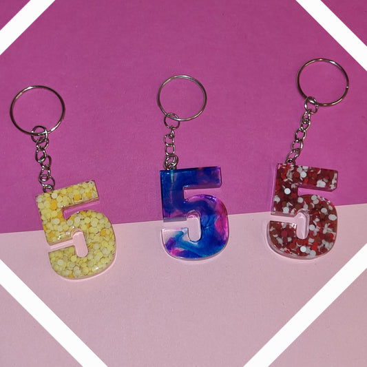 Porte clé chiffre 5