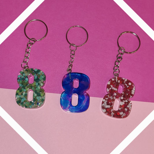 Porte clé chiffre 8