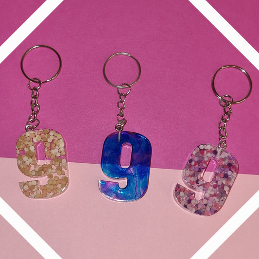 Porte clé chiffre 9
