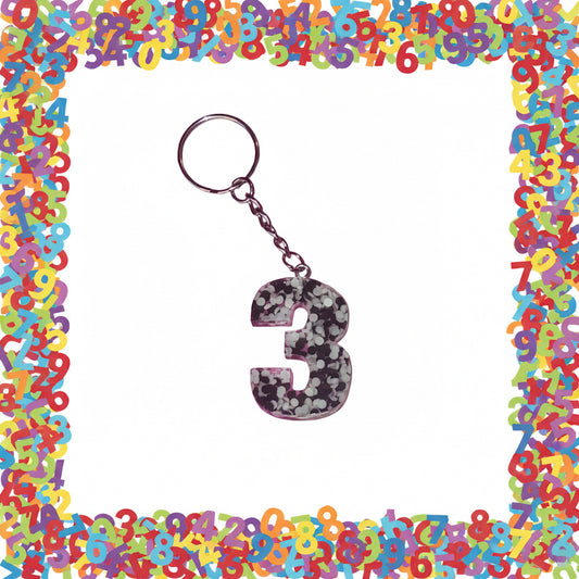 Porte clé chiffre 3