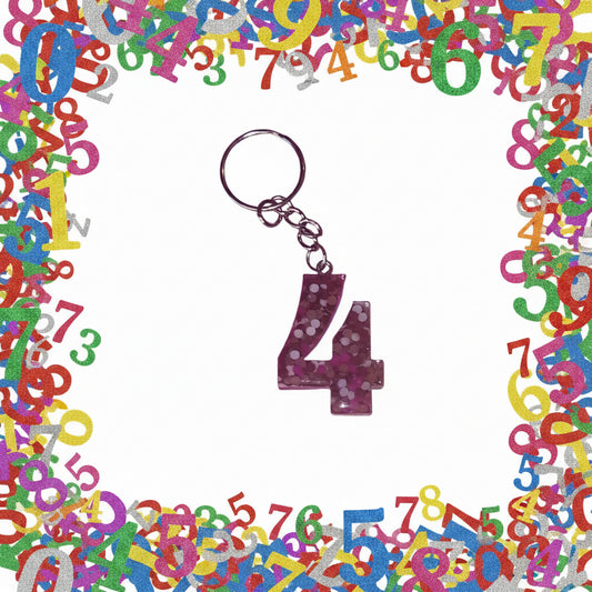 Porte clé chiffre 4