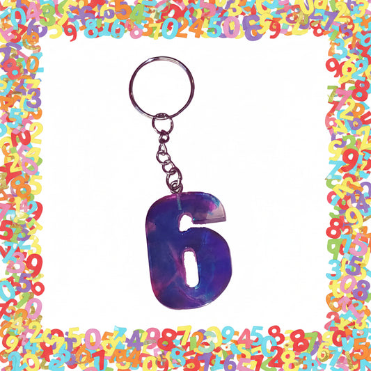 Porte clé chiffre 6